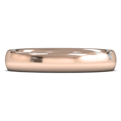18ct Rose Gold 4mm Heavy Weight Traditional Court Wedding Ring