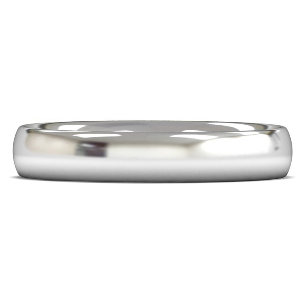 Palladium 950 4mm Heavy Weight Traditional Court Wedding Ring