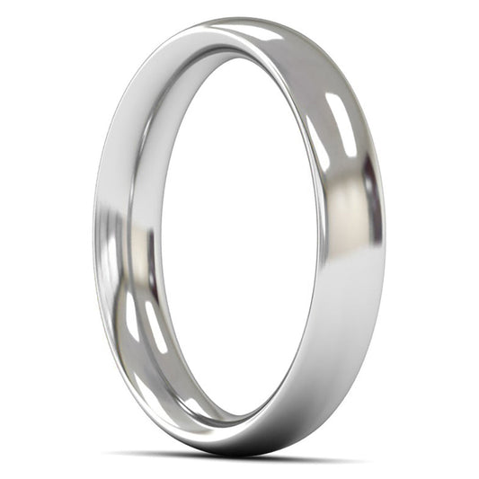 Platinum 950 4mm Heavy Weight Traditional Court Wedding Ring