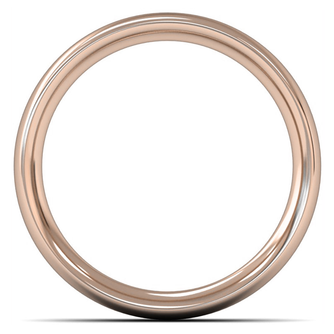 14ct Rose Fairtrade Gold 5mm Heavy Weight Traditional Court Wedding Ring