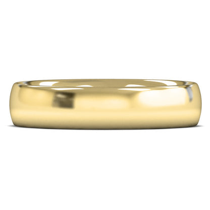 14ct Yellow Gold 5mm Heavy Weight Traditional Court Wedding Ring
