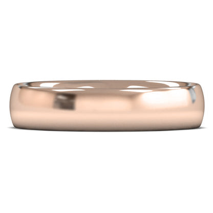 18ct Rose Fairtrade Gold 5mm Heavy Weight Traditional Court Wedding Ring