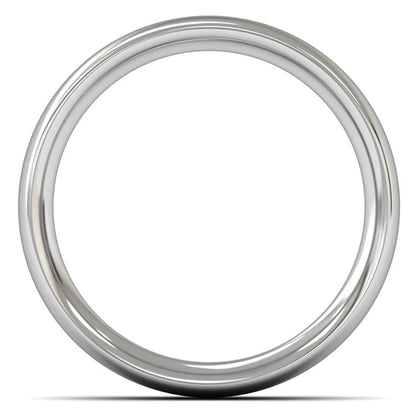 18ct White Fairtrade Gold 5mm Heavy Weight Traditional Court Wedding Ring