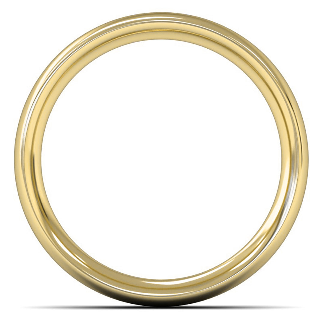 9ct Yellow Gold 5mm Heavy Weight Traditional Court Wedding Ring