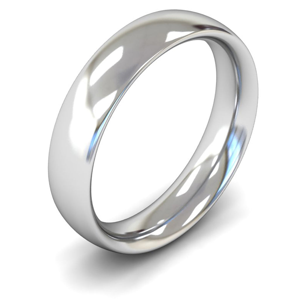 Palladium 500 5mm Heavy Weight Traditional Court Wedding Ring