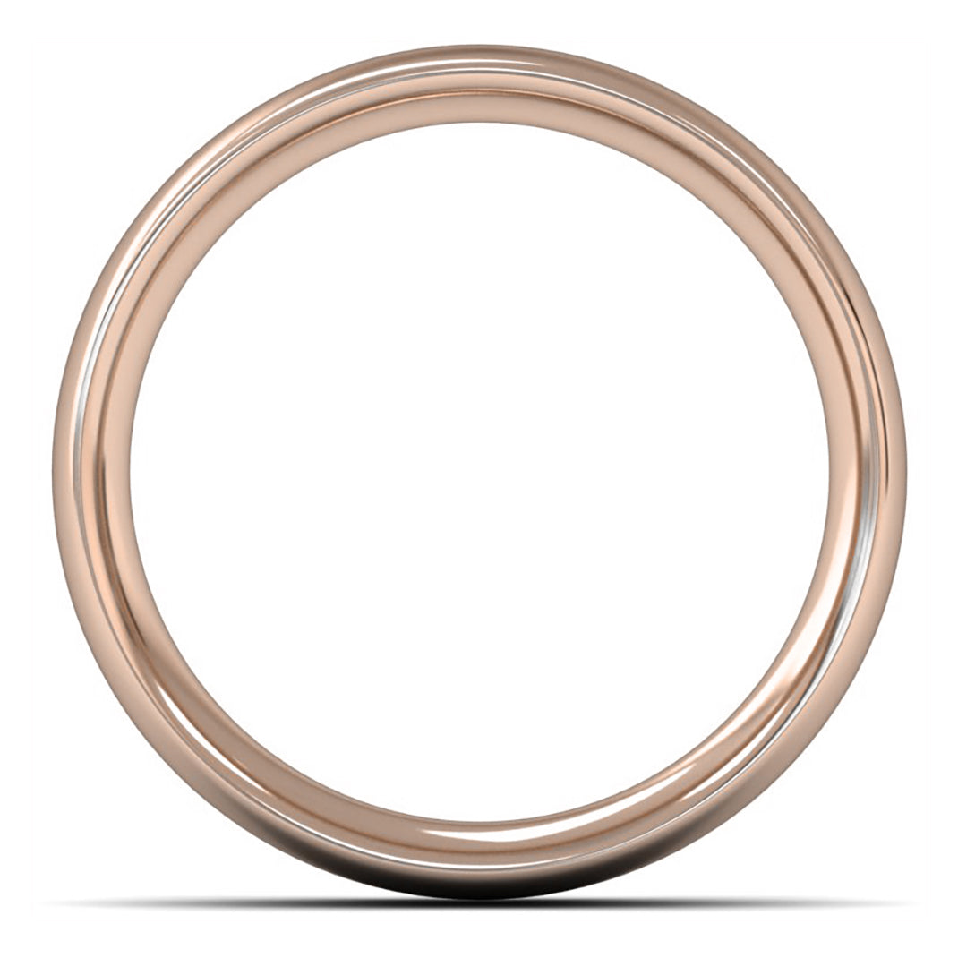 14ct Rose Gold 6mm Heavy Weight Traditional Court Wedding Ring