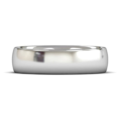 14ct White Fairtrade Gold 6mm Heavy Weight Traditional Court Wedding Ring