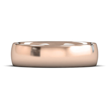 9ct Rose Fairtrade Gold 6mm Heavy Weight Traditional Court Wedding Ring
