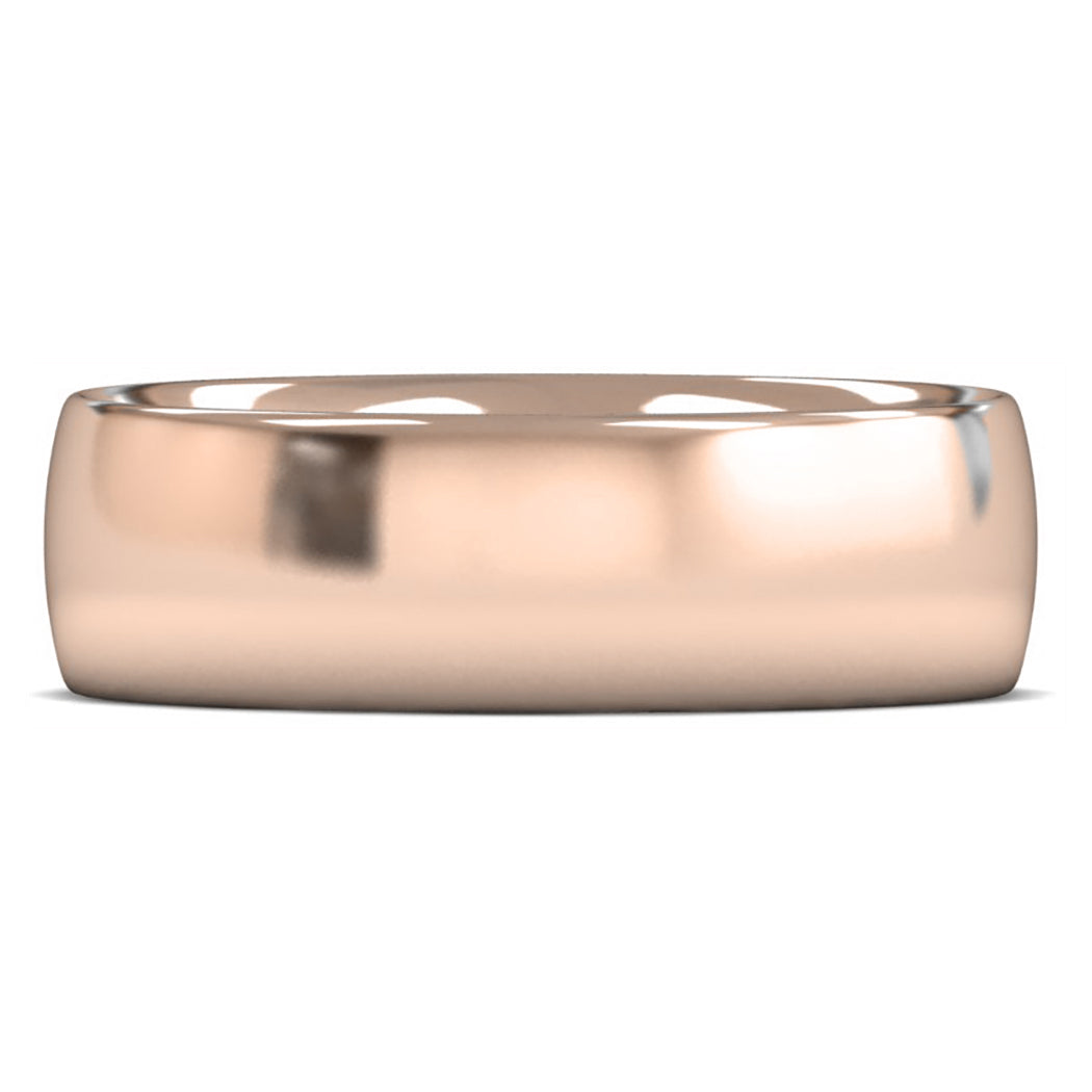 14ct Rose Gold 7mm Heavy Weight Traditional Court Wedding Ring