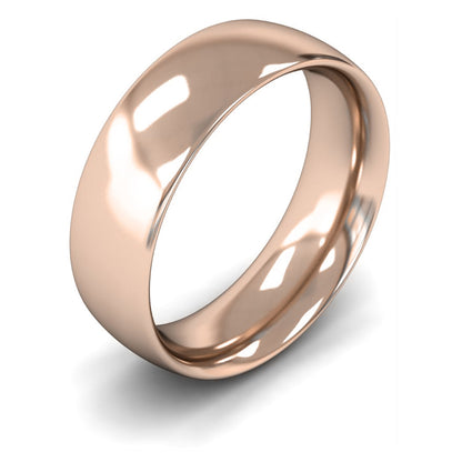 14ct Rose Gold 7mm Heavy Weight Traditional Court Wedding Ring