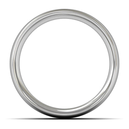 14ct White Gold 7mm Heavy Weight Traditional Court Wedding Ring