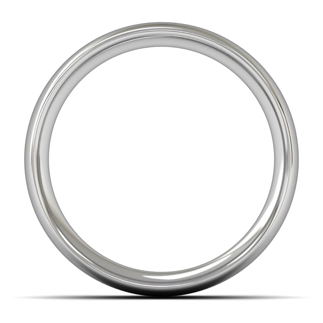 18ct White Gold 7mm Heavy Weight Traditional Court Wedding Ring