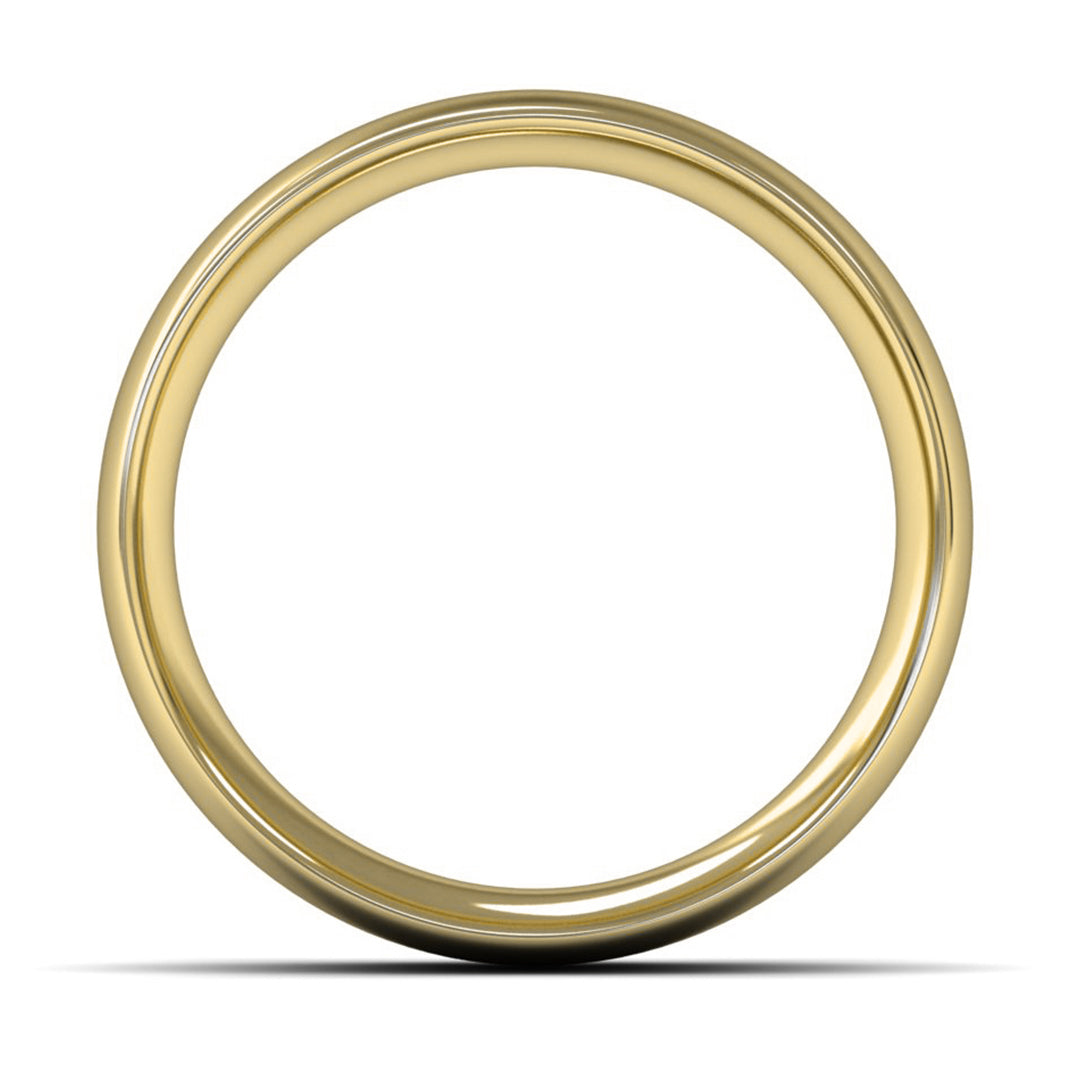18ct Yellow Fairtrade Gold 8mm Heavy Weight Traditional Court Wedding Ring