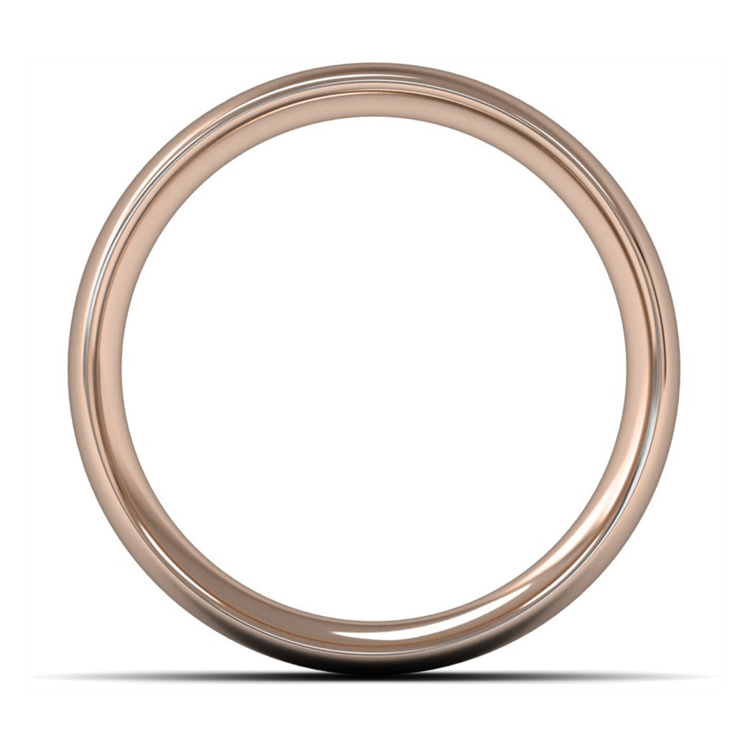 9ct Rose Fairtrade Gold 8mm Heavy Weight Traditional Court Wedding Ring