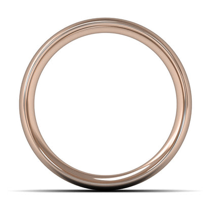 9ct Rose Fairtrade Gold 8mm Heavy Weight Traditional Court Wedding Ring