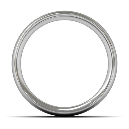 9ct White Fairtrade Gold 8mm Heavy Weight Traditional Court Wedding Ring