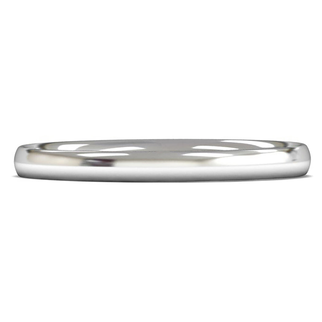 Palladium 950 2mm Light Weight Traditional Court Wedding Ring