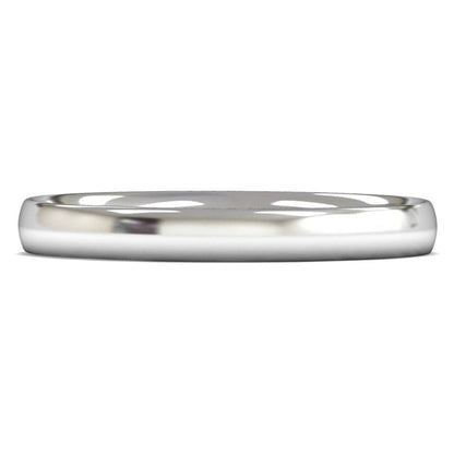 18ct White Gold 2.5mm Light Weight Traditional Court Wedding Ring