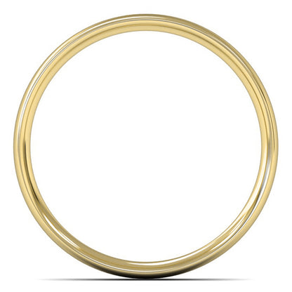 18ct Yellow Gold 3mm Light Weight Traditional Court Wedding Ring