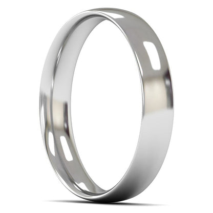 Palladium 500 4mm Light Weight Traditional Court Wedding Ring