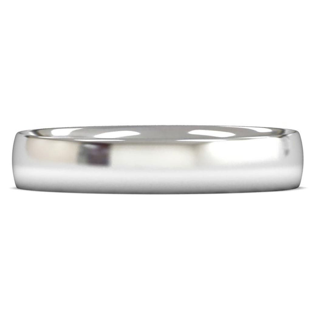 Platinum 950 4mm Light Weight Traditional Court Wedding Ring