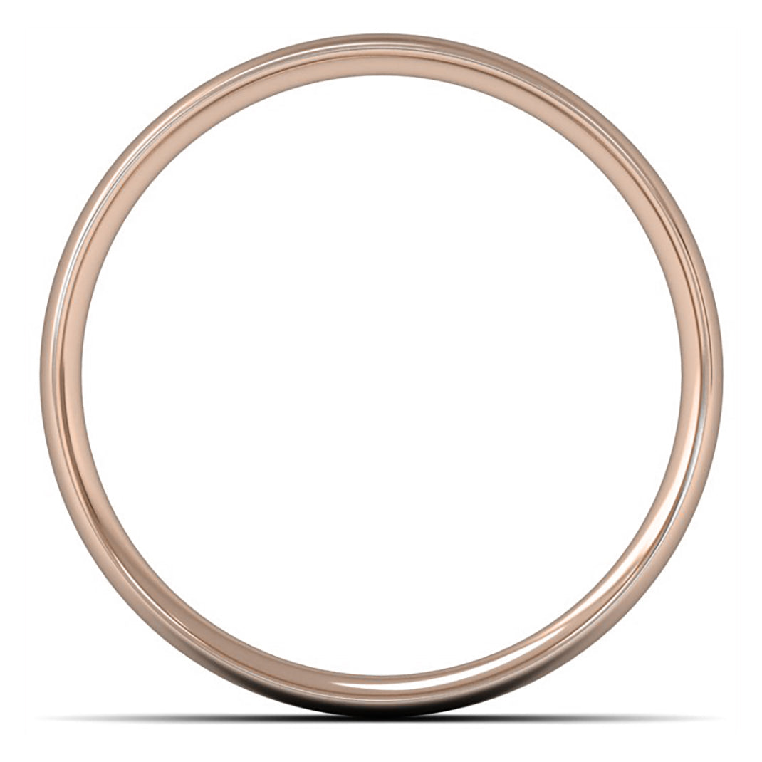 14ct Rose Gold 5mm Light Weight Traditional Court Wedding Ring