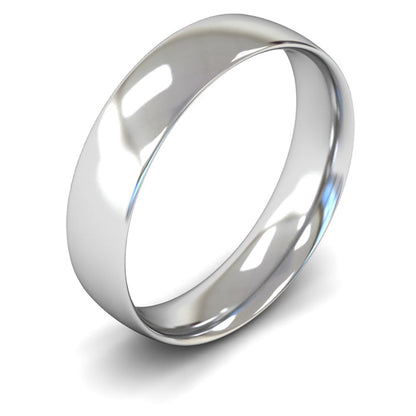 Palladium 950 5mm Light Weight Traditional Court Wedding Ring