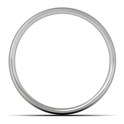14ct White Fairtrade Gold 6mm Light Weight Traditional Court Wedding Ring