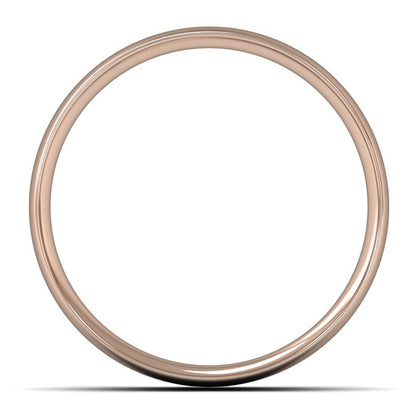 18ct Rose Fairtrade Gold 6mm Light Weight Traditional Court Wedding Ring