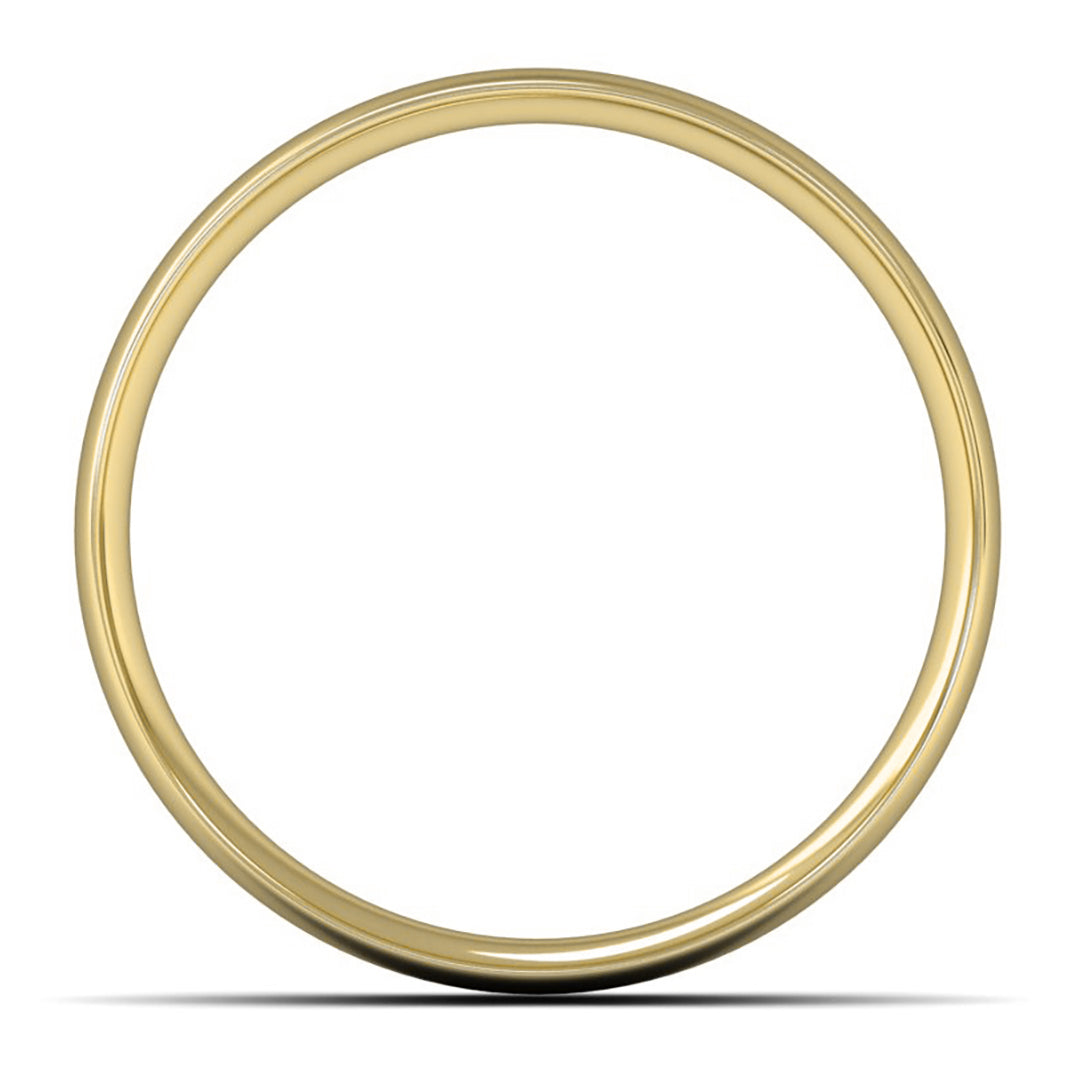 18ct Yellow Gold 6mm Light Weight Traditional Court Wedding Ring