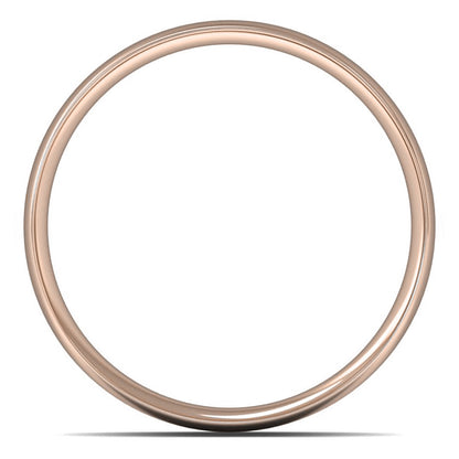 14ct Rose Fairtrade Gold 7mm Light Weight Traditional Court Wedding Ring