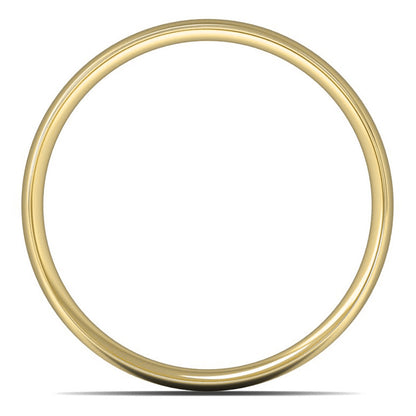 14ct Yellow Fairtrade Gold 7mm Light Weight Traditional Court Wedding Ring