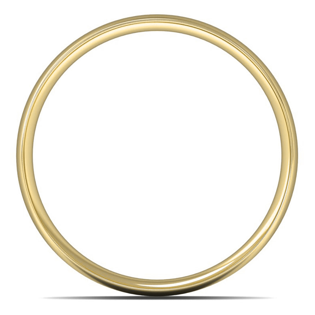 9ct Yellow Fairtrade Gold 7mm Light Weight Traditional Court Wedding Ring