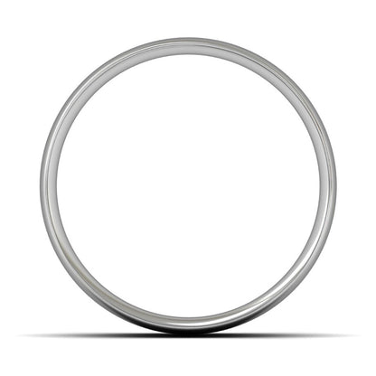 18ct White Gold 8mm Light Weight Traditional Court Wedding Ring
