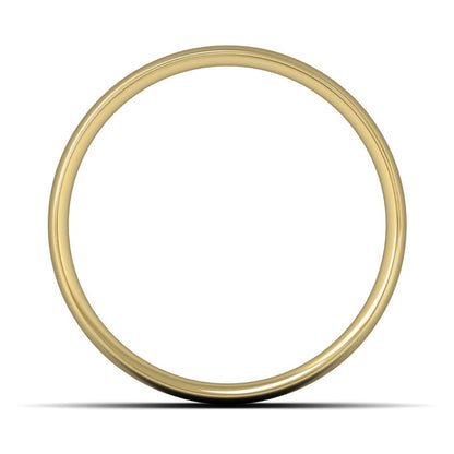 18ct Yellow Gold 8mm Light Weight Traditional Court Wedding Ring