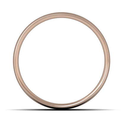 9ct Rose Fairtrade Gold 8mm Light Weight Traditional Court Wedding Ring