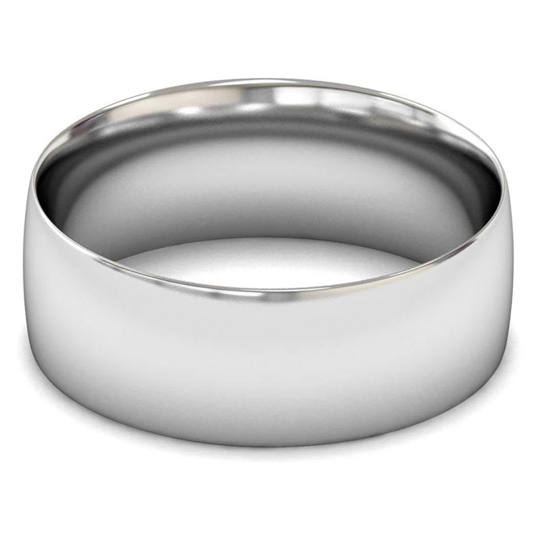 Palladium 950 8mm Light Weight Traditional Court Wedding Ring