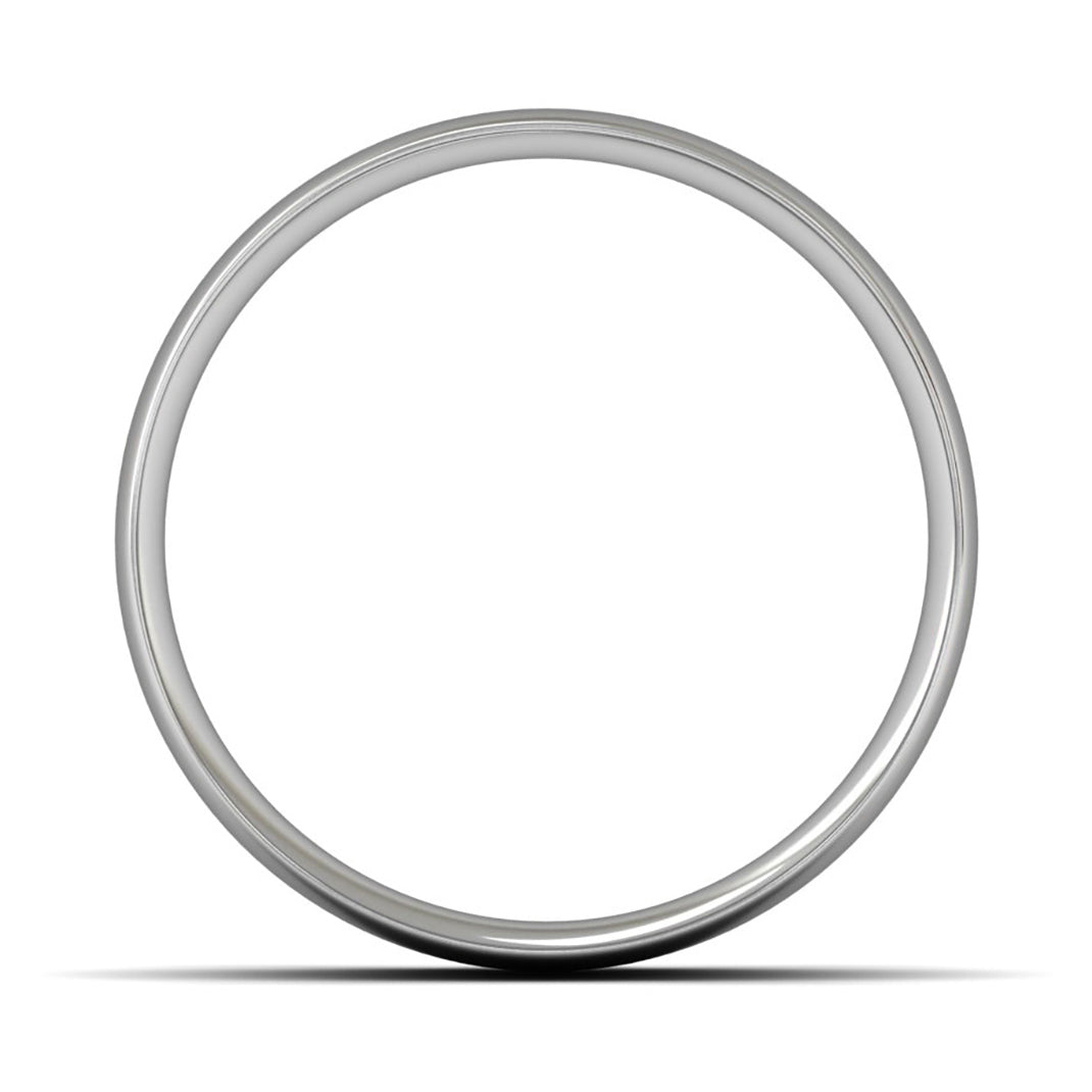 Platinum 950 8mm Light Weight Traditional Court Wedding Ring