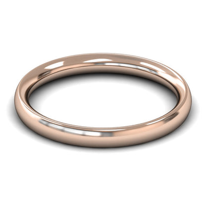 18ct Rose Gold 2.5mm Medium Weight Traditional Court Wedding Ring
