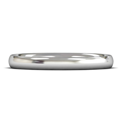 Palladium 500 2.5mm Medium Weight Traditional Court Wedding Ring