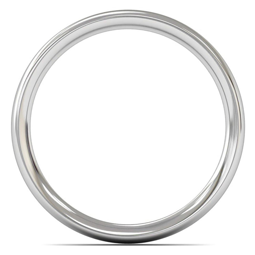 Palladium 950 2.5mm Medium Weight Traditional Court Wedding Ring