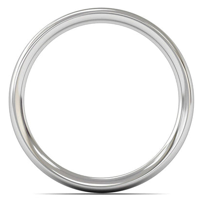 Palladium 950 2.5mm Medium Weight Traditional Court Wedding Ring