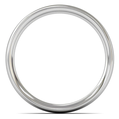 Platinum 950 3mm Medium Weight Traditional Court Wedding Ring