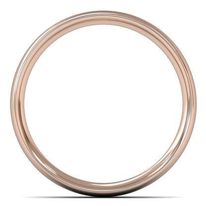 18ct Rose Fairtrade Gold 4mm Medium Weight Traditional Court Wedding Ring