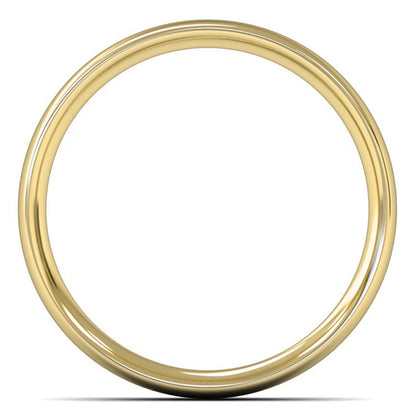 9ct Yellow Fairtrade Gold 4mm Medium Weight Traditional Court Wedding Ring