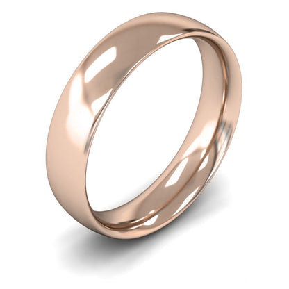 14ct Rose Fairtrade Gold 5mm Medium Weight Traditional Court Wedding Ring