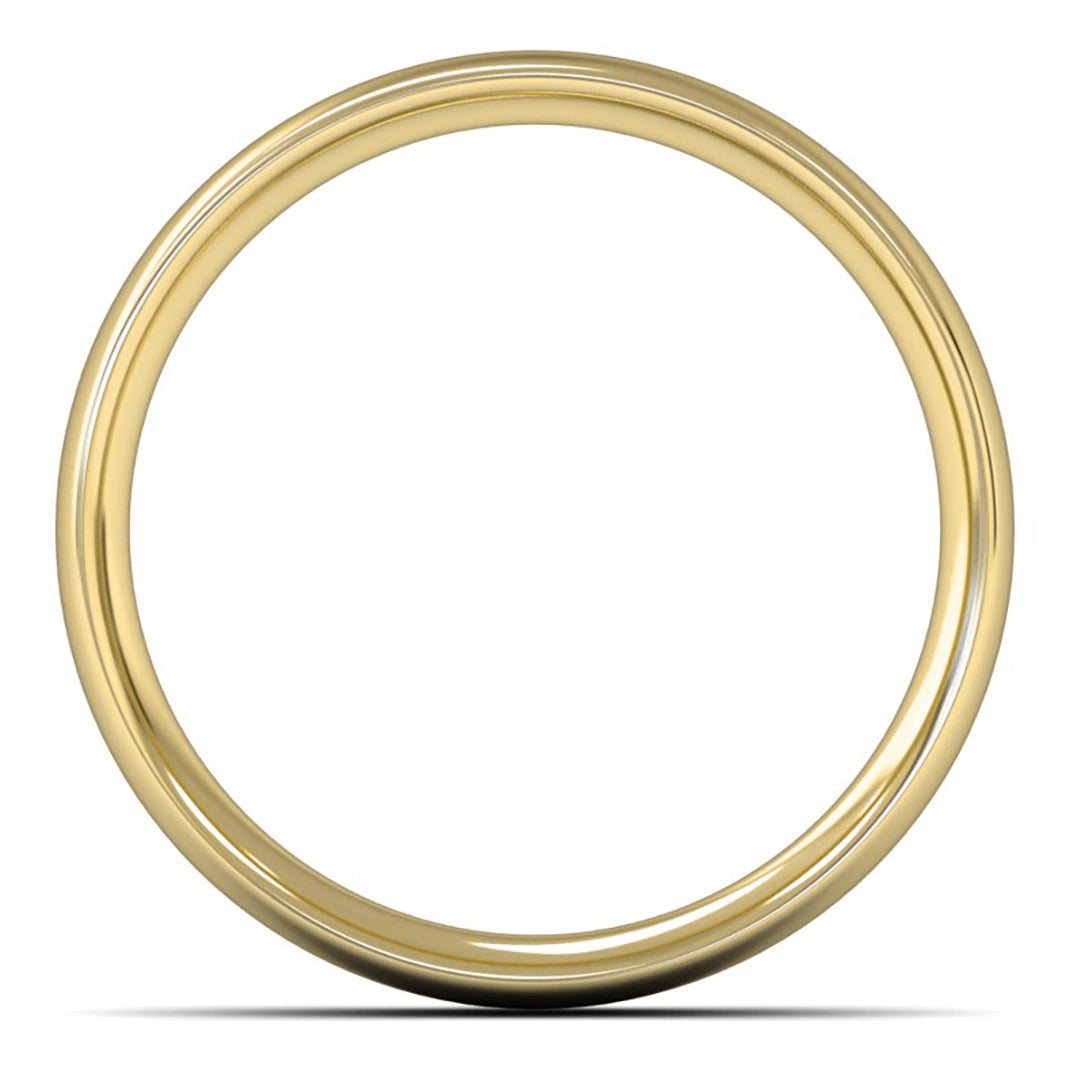 14ct Yellow Gold 5mm Medium Weight Traditional Court Wedding Ring
