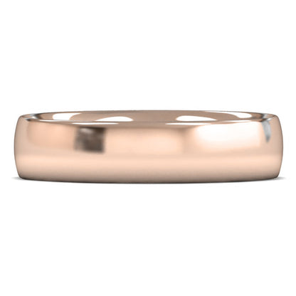 18ct Rose Fairtrade Gold 5mm Medium Weight Traditional Court Wedding Ring