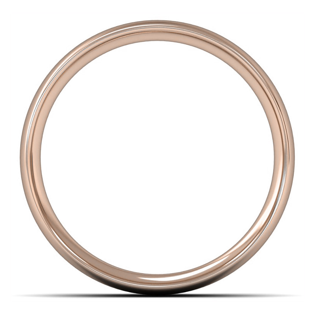 14ct Rose Fairtrade Gold 6mm Medium Weight Traditional Court Wedding Ring