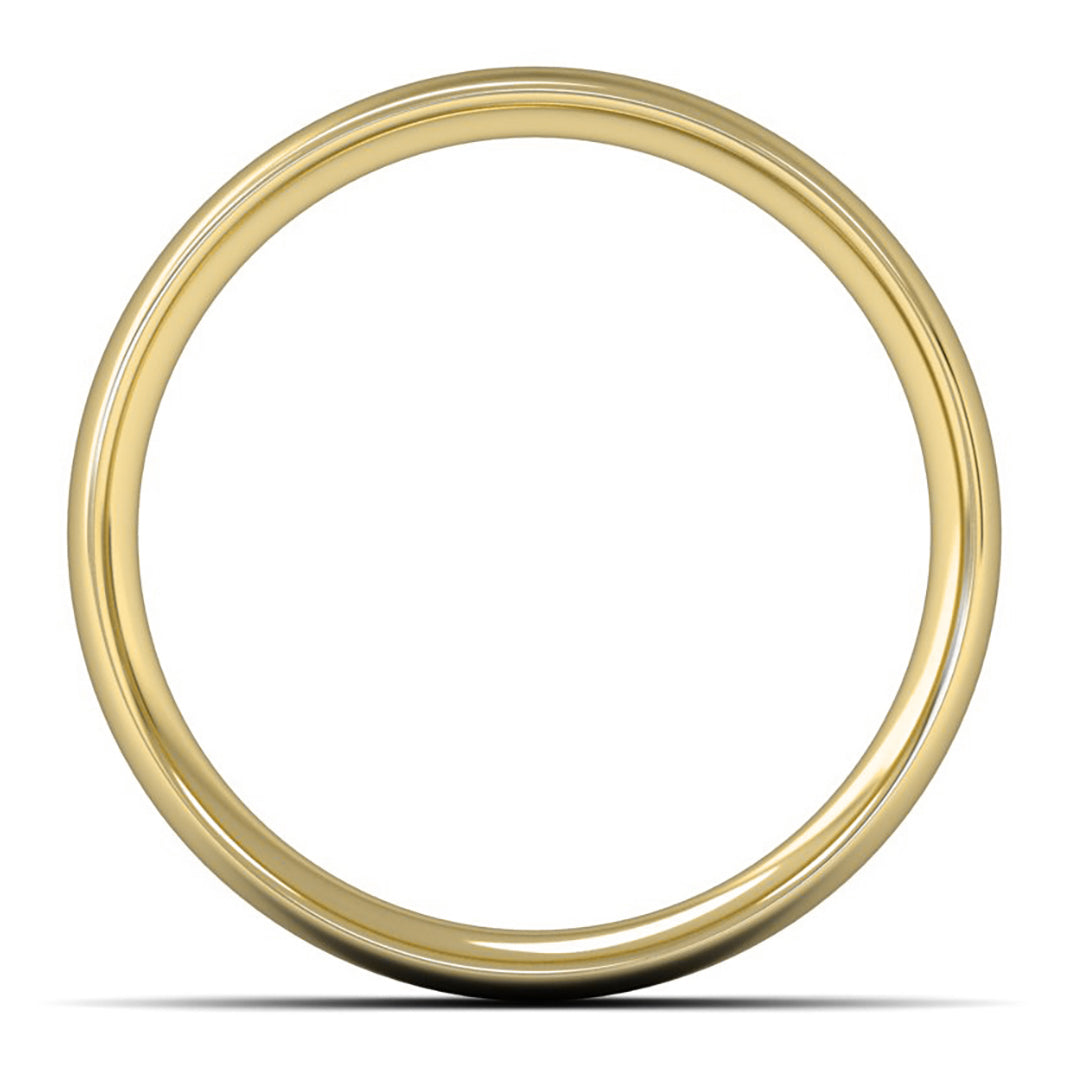 14ct Yellow Gold 6mm Medium Weight Traditional Court Wedding Ring
